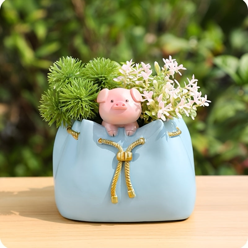 Hängade Gris, Katt, Panda & Hund i Blomkruka - 8,5cm - 4 Olika Modeller - CC Krukan