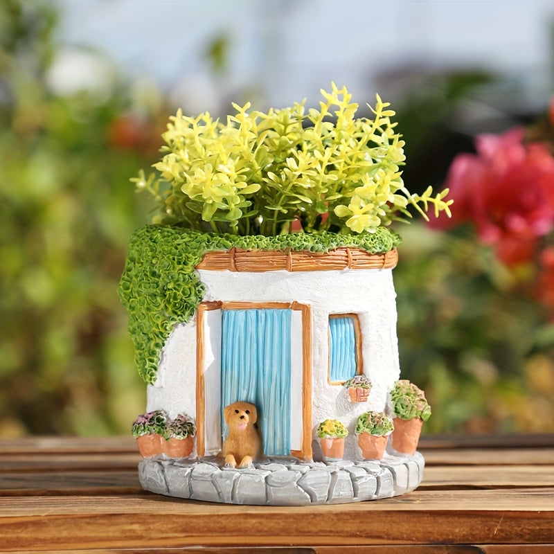 Hus Blomkruka - 8/10cm - 2 Olika Färger - CC Krukan
