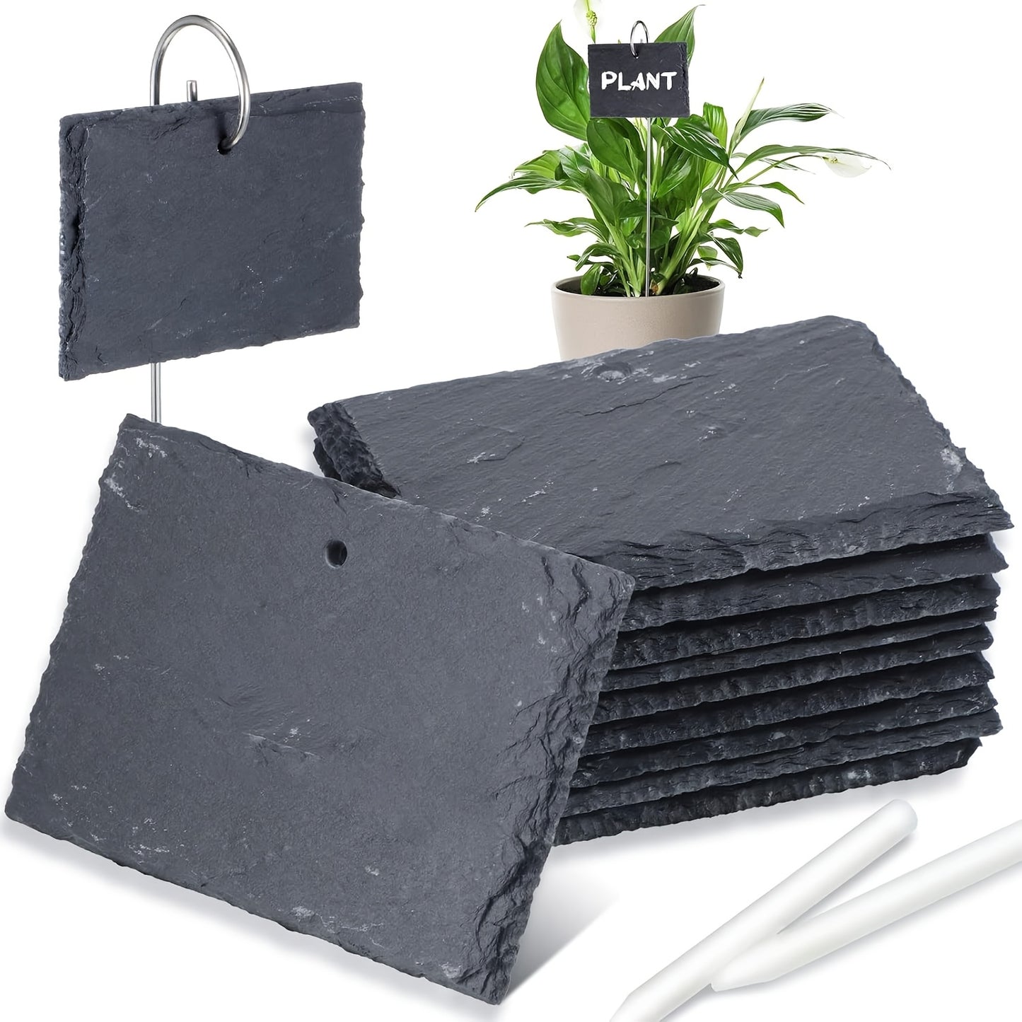 1pk-10/15st Hängande Skylt + 2st Kritor - 40cm - CC Krukan