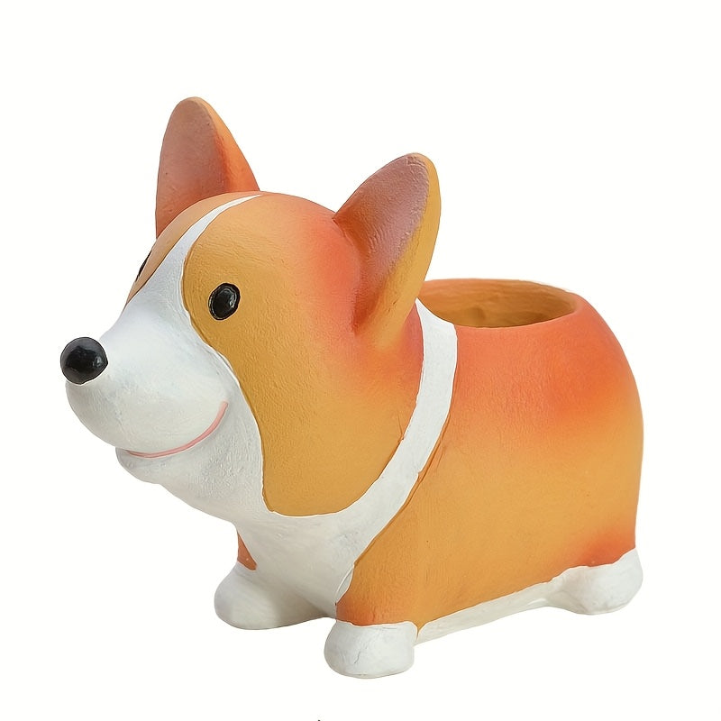 Corgi Hund Blomkruka - 10cm - CC Krukan