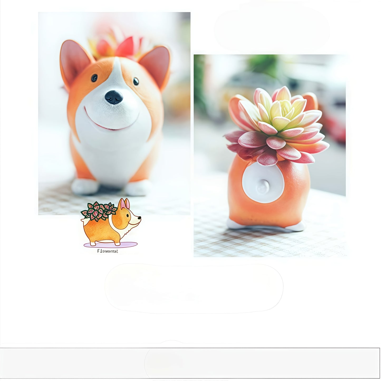 Corgi Hund Blomkruka - 10cm - CC Krukan
