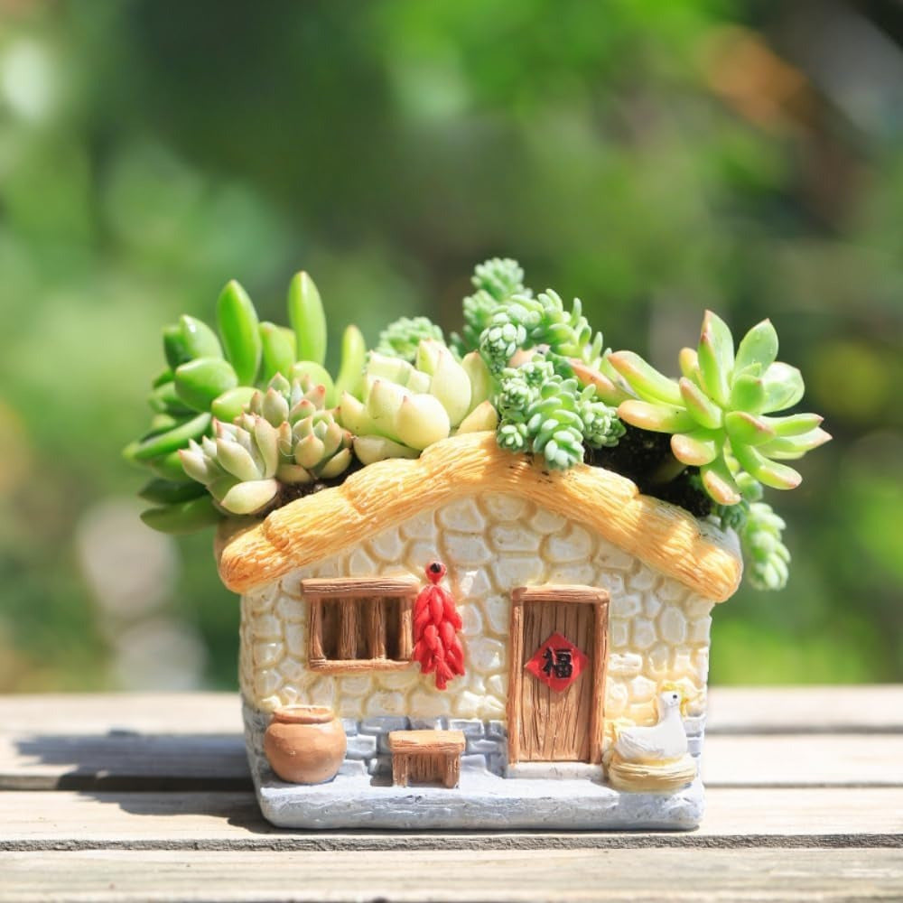 Hus Blomkruka - 8cm - CC Krukan
