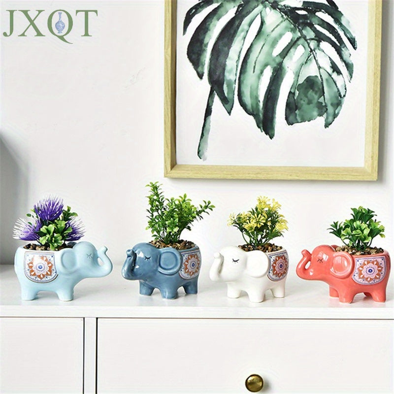 1pk-1/4st Elefant Blomkruka - 7,5cm - 4 Olika Färger - CC Krukan