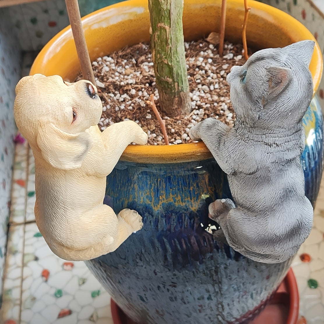 2st Hängande Katt & Hund - 14cm - CC Krukan