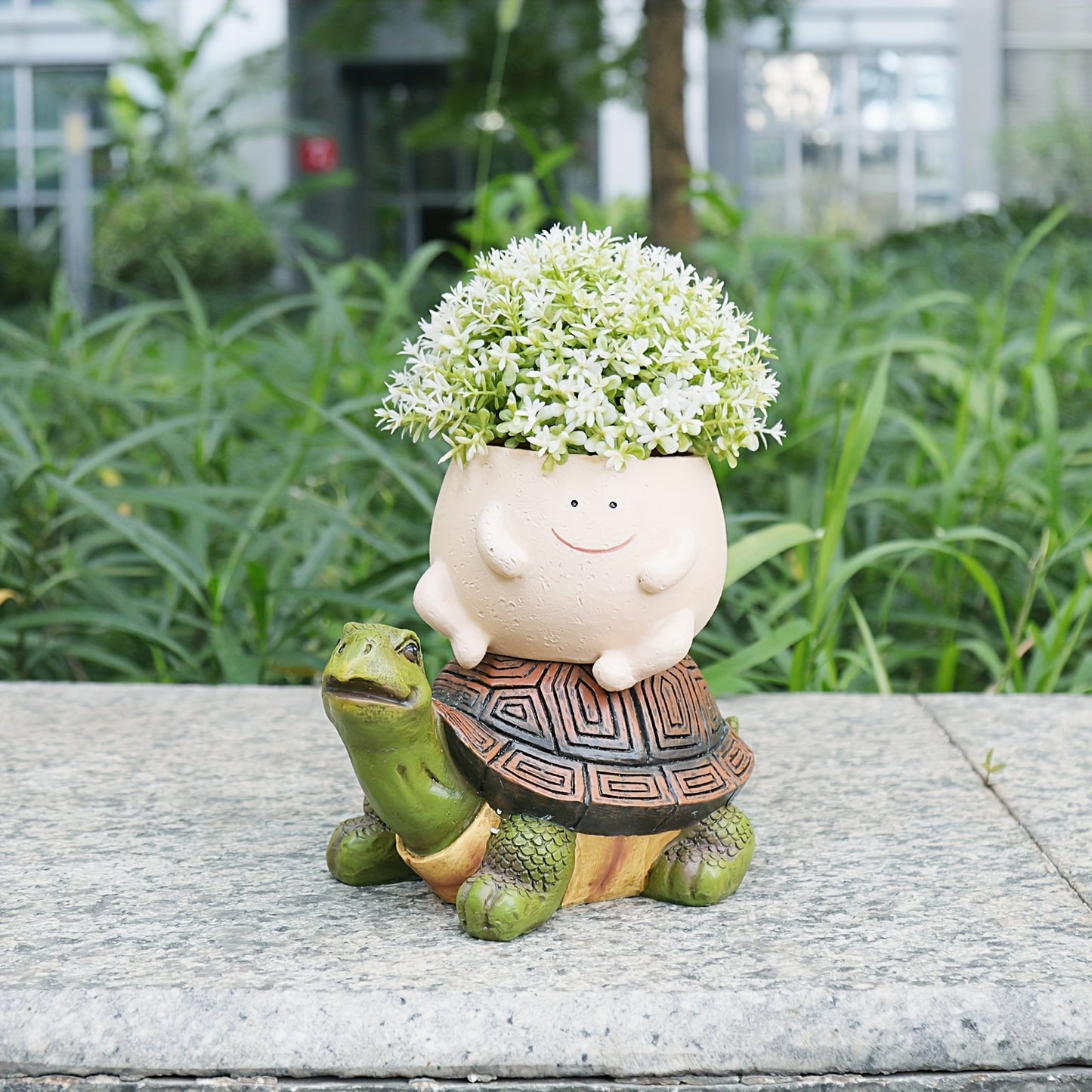 Ansikte på en Sköldpadda Blomkruka - 14cm - CC Krukan
