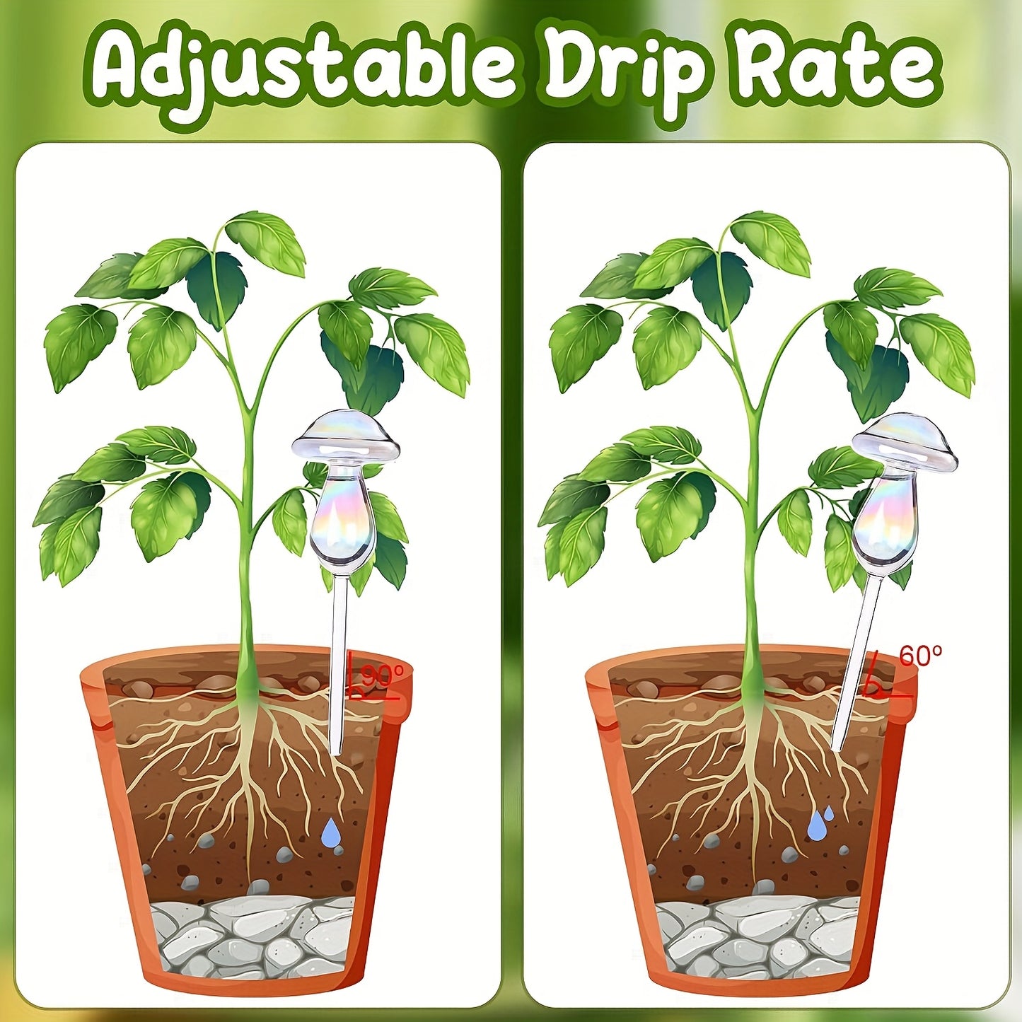 1pk-4st Svampar Självbevattning - 23cm - CC Krukan