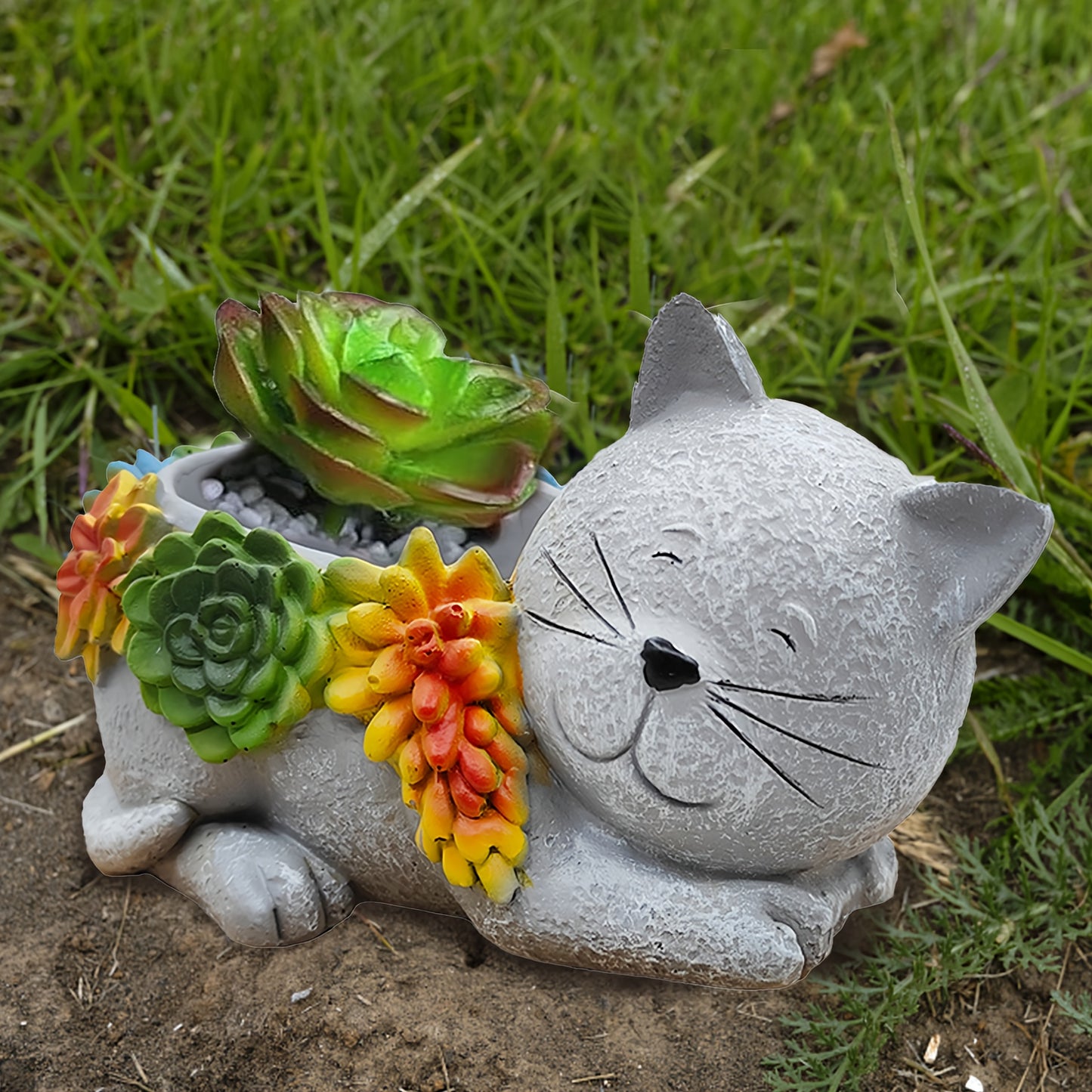 Sköldpadda & Katt Blomkrukor - 6/8cm - 2 Olika Modeller - CC Krukan