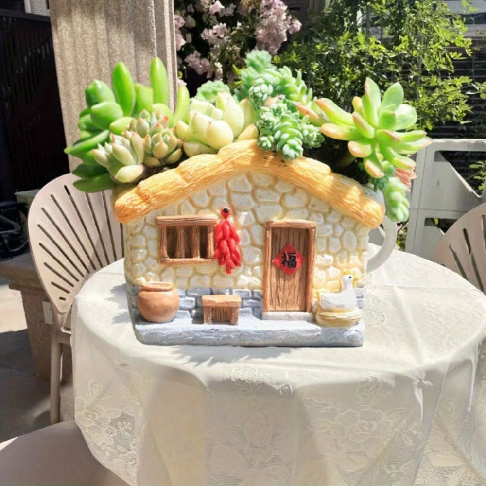 Hus Blomkruka - 8cm - CC Krukan