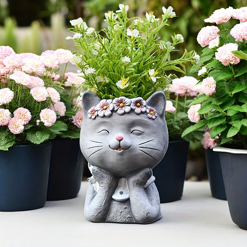 Katt Blomkruka - 16cm - CC Krukan