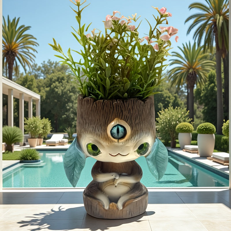 Resin Gnomplanter Blomkruka - 5,5cm - CC Krukan