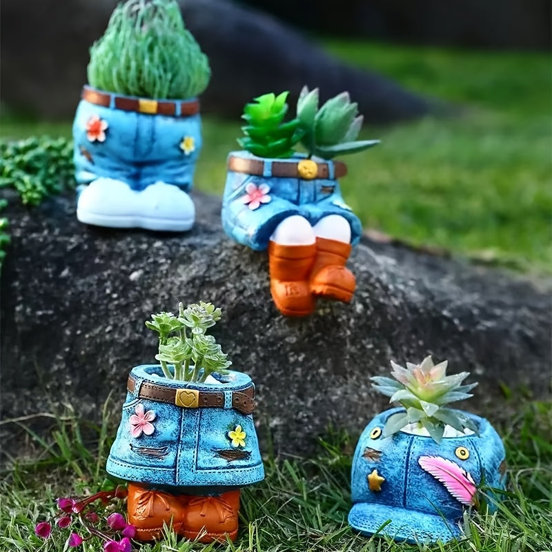 Jeans Blomkrukor - 4 Modeller - CC Krukan