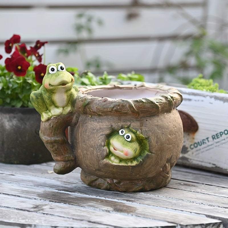 Blomkruka med Grodor - 19cm - CC Krukan
