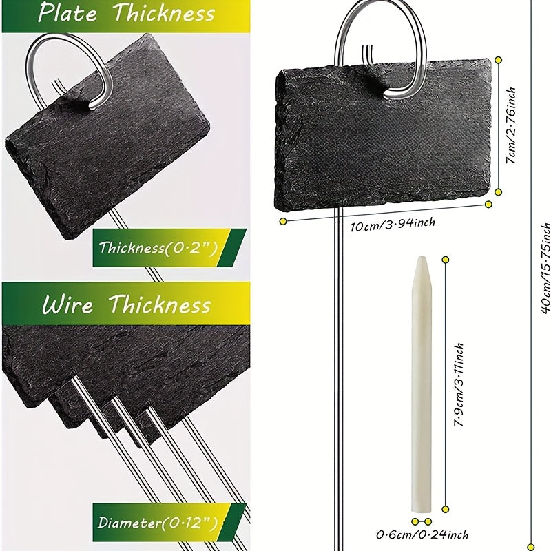 1pk-10st Etiketter + 2st Stenpennor - 40cm - CC Krukan