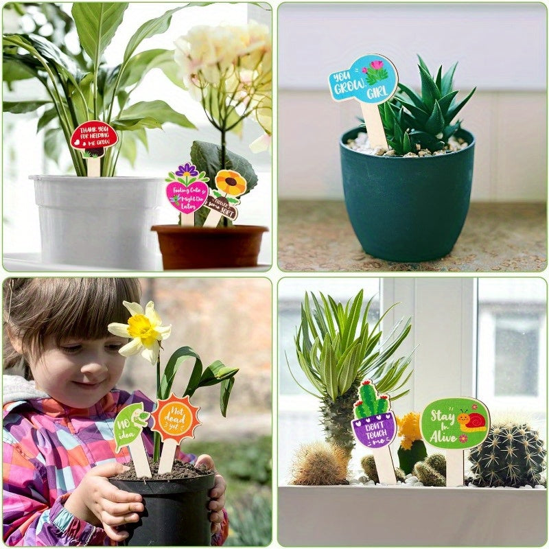 1pk-20st Roliga Trä Etiketter - 12cm - CC Krukan