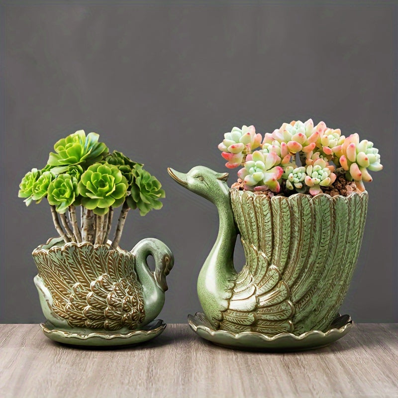 Svan Blomkruka - 10/14,5cm - 2 Olika Modeller - CC Krukan