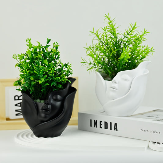 Ansikte Blomkruka - 12,5cm - 3 Olika Färger - CC Krukan