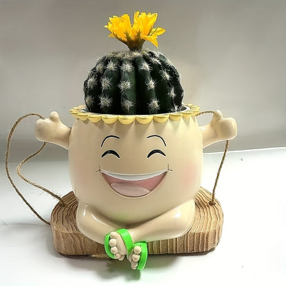 Leende Ansikte Blomkruka - 11,5cm - CC Krukan