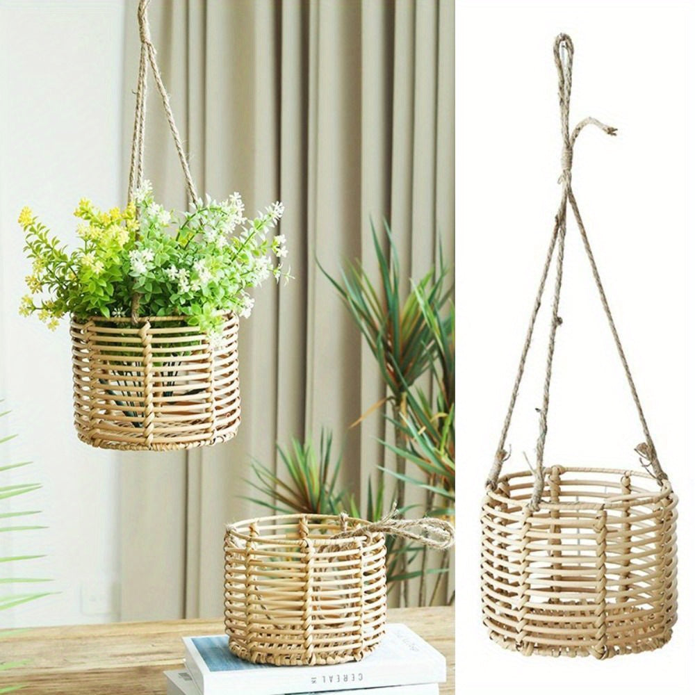 Hängande Vävt Planteringskorg - 53cm - CC Krukan