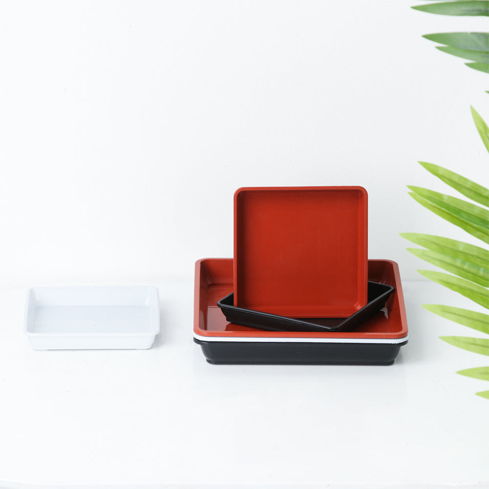 Kvadratisk Bricka - 12/15/18/22/25,5/30cm - 3 Olika Färger - CC Krukan