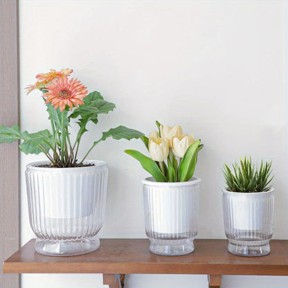 1pk-4st Självbevattnande Krukor - 10/11,5/16,5cm - 2 Olika Färger - CC Krukan