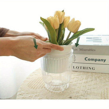 1pk-4st Självbevattnande Krukor - 10/11,5/16,5cm - 2 Olika Färger - CC Krukan