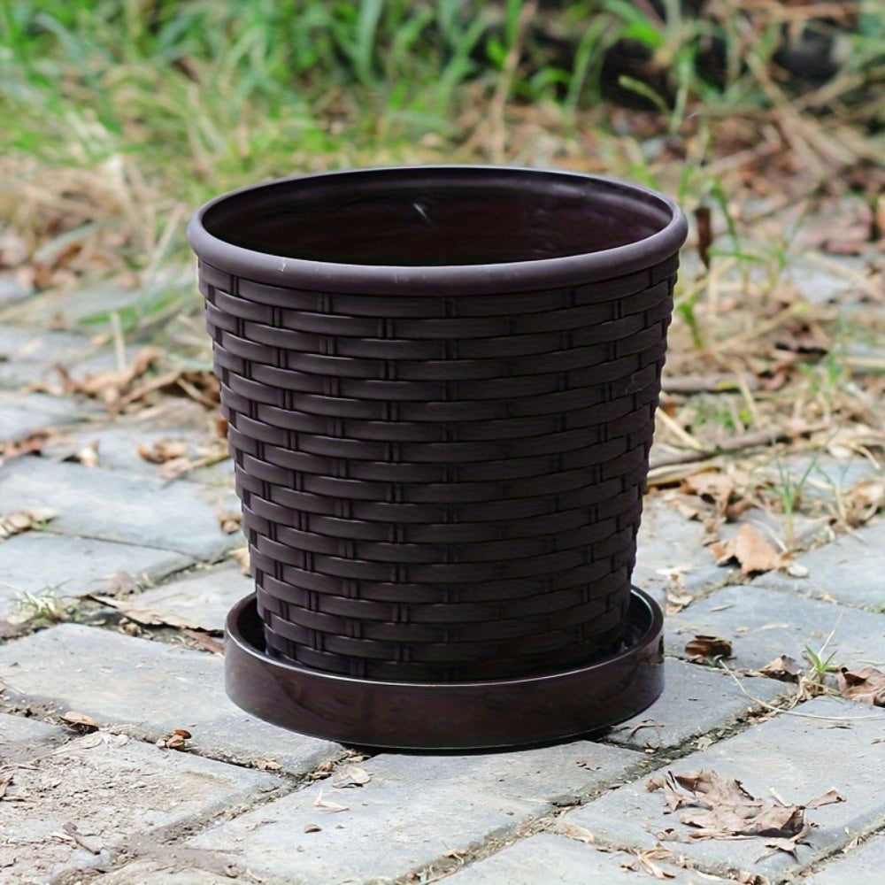 Blomkruka med Bricka - 13cm - 3 Olika Färger - CC Krukan