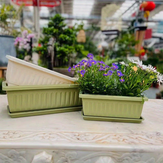 Blomkruka med Bricka - 12cm - 2 Olika Färger - CC Krukan
