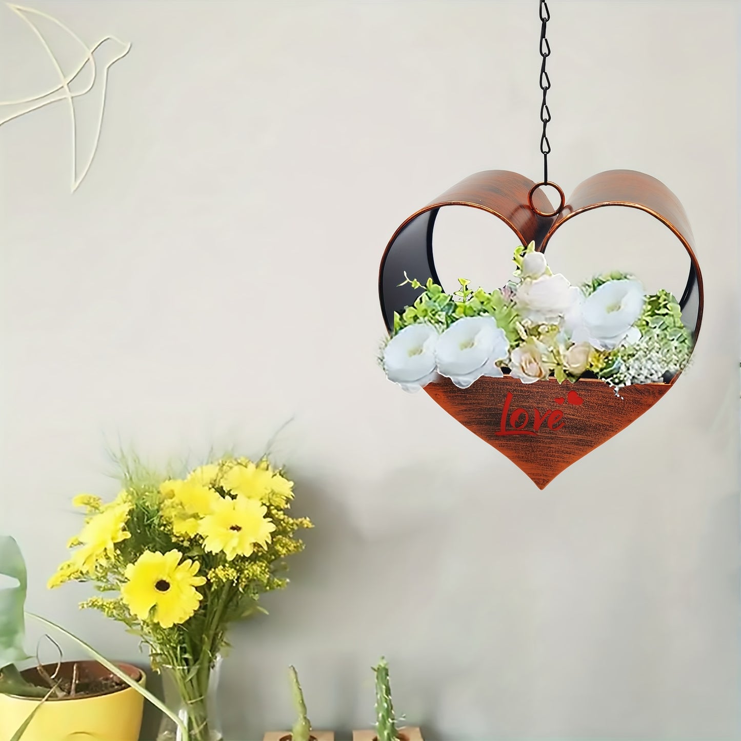 Hjärtformad Blomkruka - 48cm - 3 Olika Färger - CC Krukan