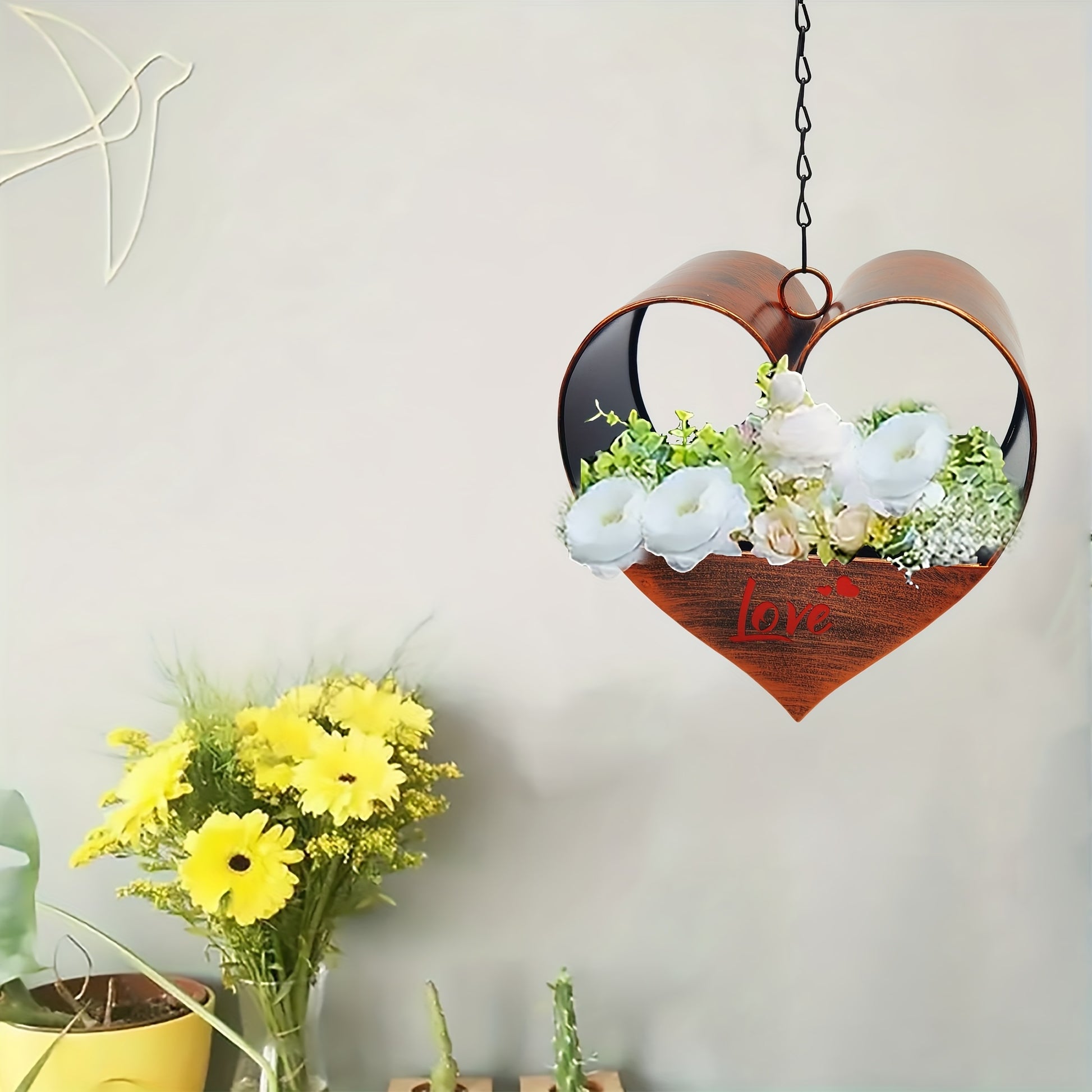 Hjärtformad Blomkruka - 48cm - 3 Olika Färger - CC Krukan