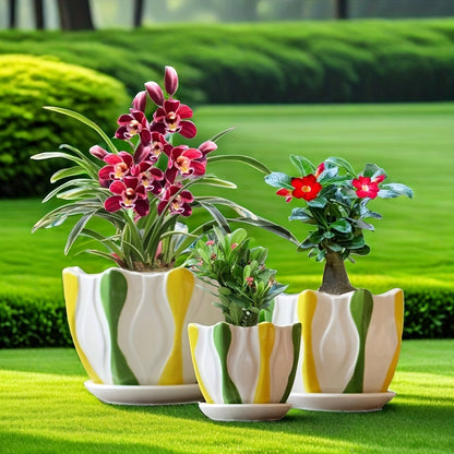 3st Blomkrukor - 3 Olika Färger