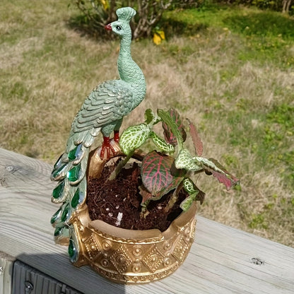 Påfågel Blomkruka -13cm - CC Krukan