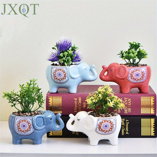 1pk-1/4st Elefant Blomkruka - 7,5cm - 4 Olika Färger - CC Krukan