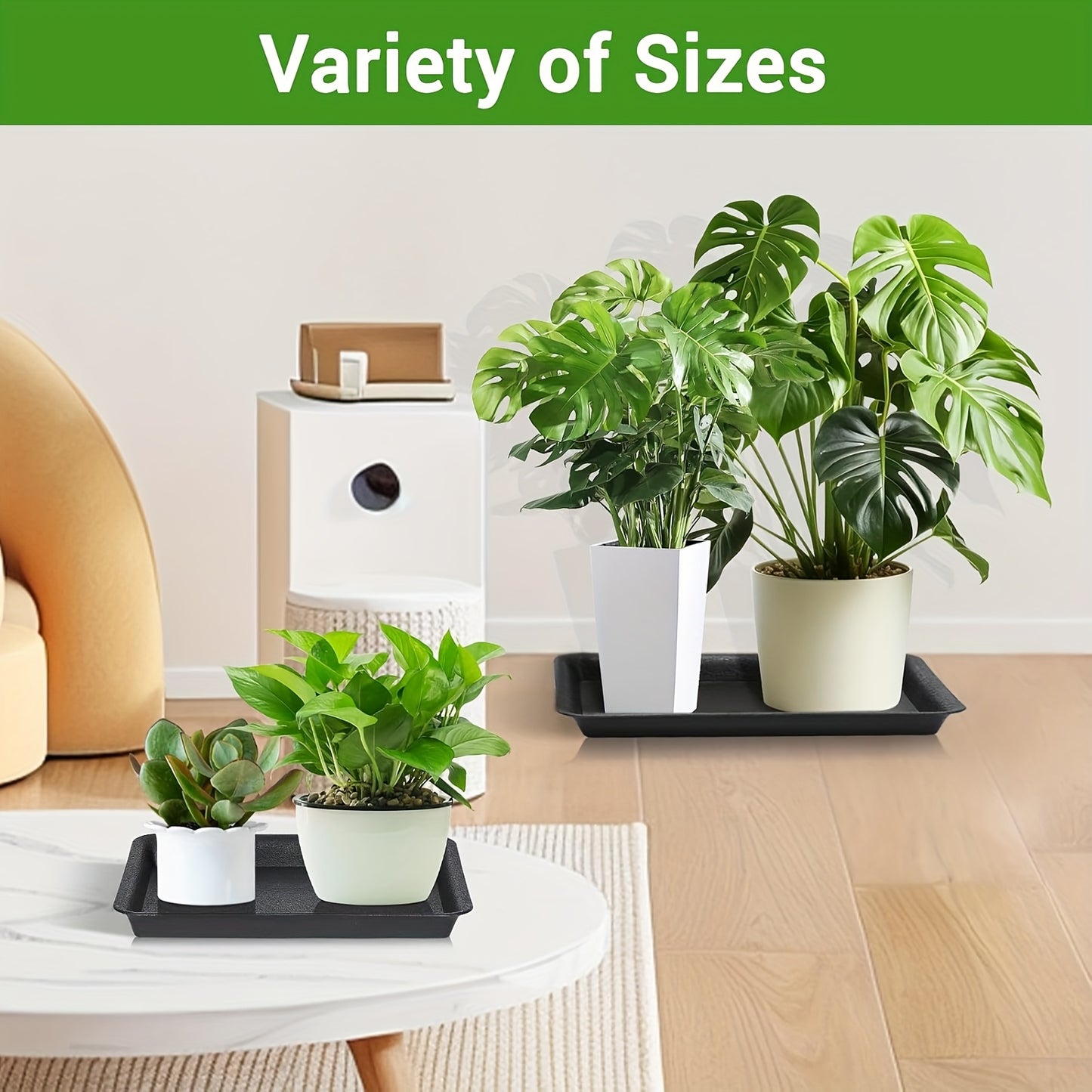 1pk-5st Rektangulära Brickor - 18/22/26cm - CC Krukan