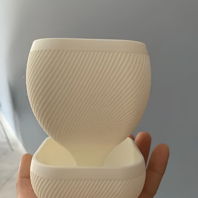 Fyrkantig Plastkruka med Självbevattning - 14cm - 4 Olika Färger - CC Krukan