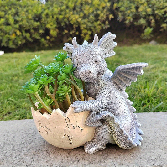 Drake med ägg Blomkruka - 15,5cm - CC Krukan
