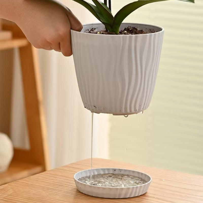 1pk-3st Blomkrukor med Bricka - 10/12,5/15,5cm - CC Krukan