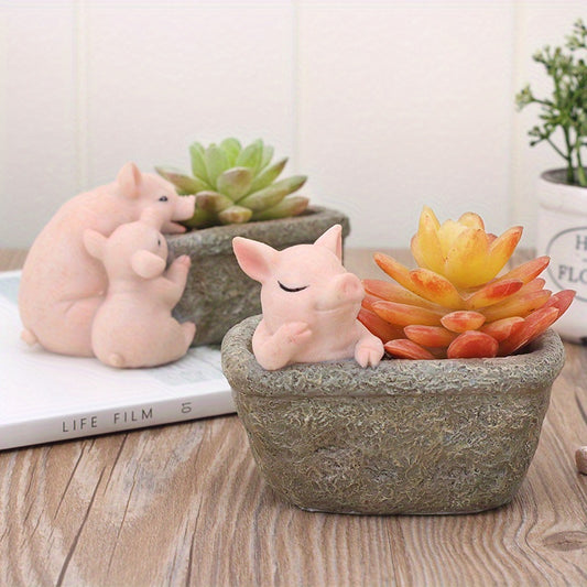 Blomkruka med Hängande Grisar - 8/9,5/9,5cm - 3 Olika Modeller - CC Krukan