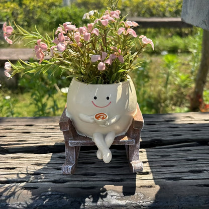Leende Ansikte Blomkruka - 11,5cm - CC Krukan