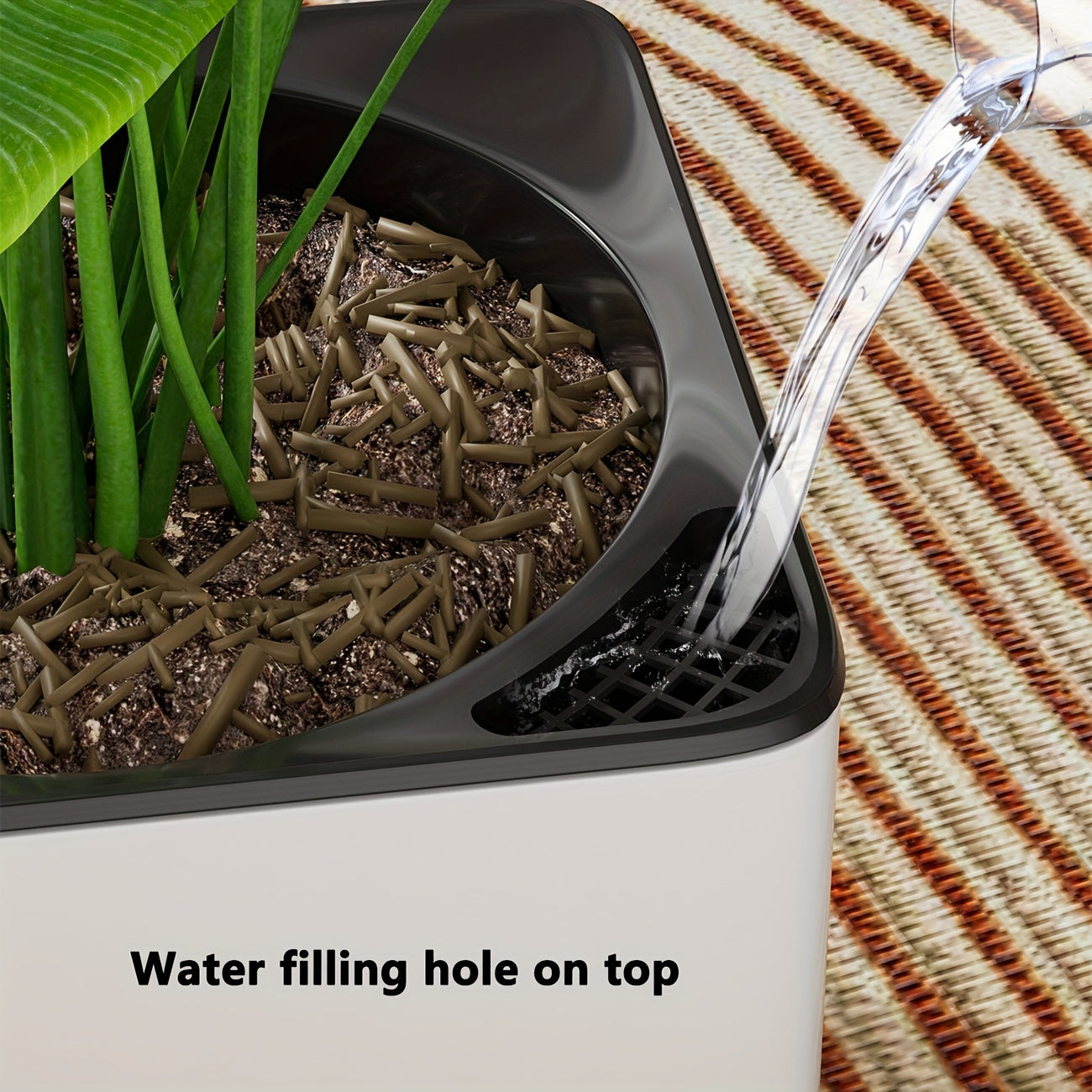 Fyrkantigt Självbevattning - 13,5/16,5/19,5cm - CC Krukan