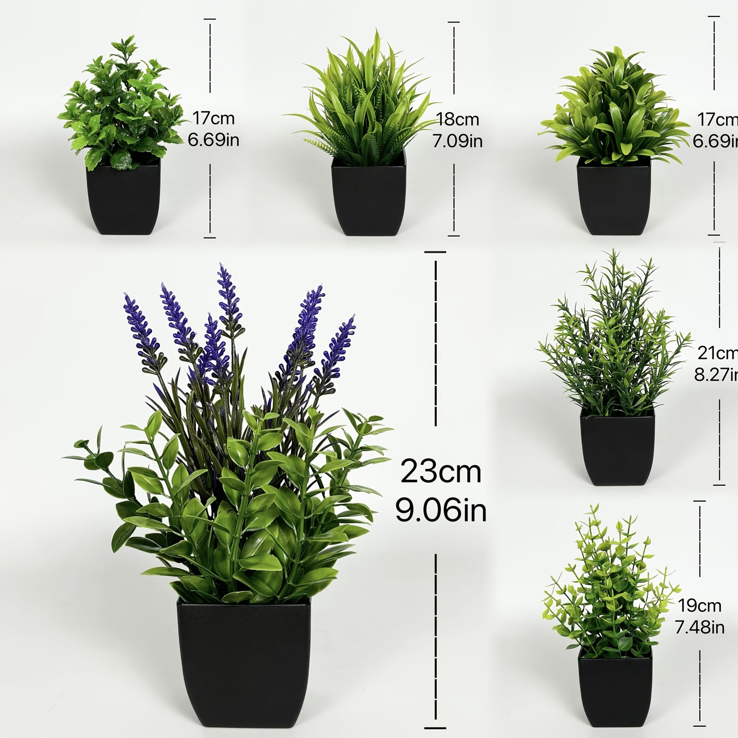 6st Blomkrukor + Växt