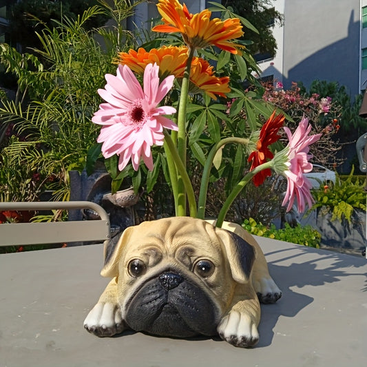 Pug Dog Blomkruka - 10,5cm - CC Krukan