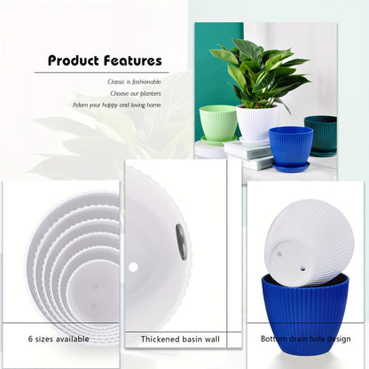 1pk-3st Plastblomkruka med bricka - 8/10/11cm - 2 Olika Färger - CC Krukan