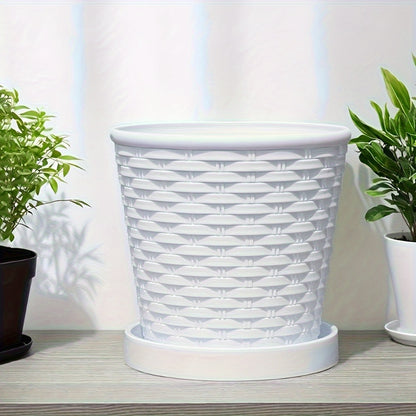 Blomkruka med Bricka - 13cm - 3 Olika Färger - CC Krukan