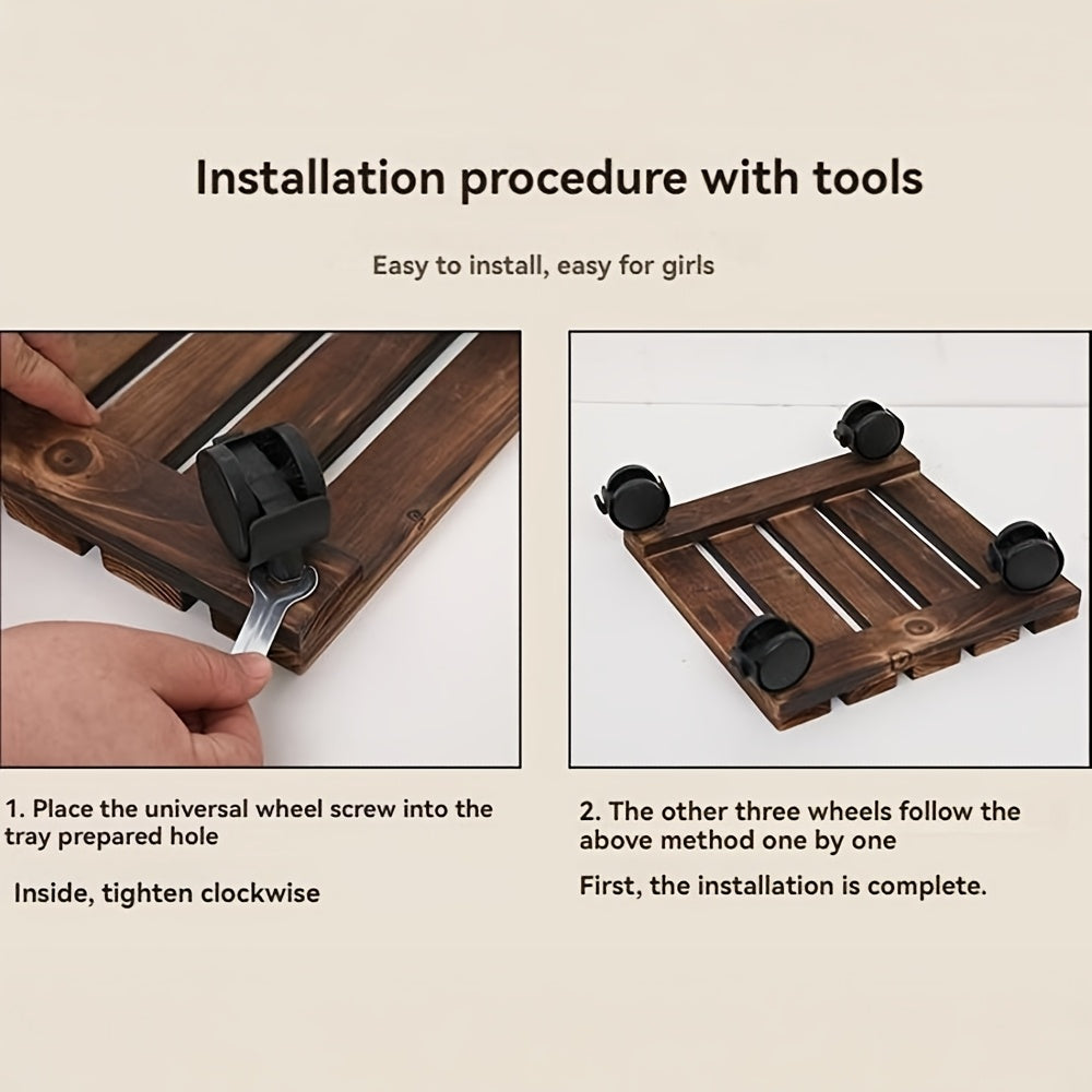 Bricka med Fyra Hjul - 25/30/30cm - CC Krukan
