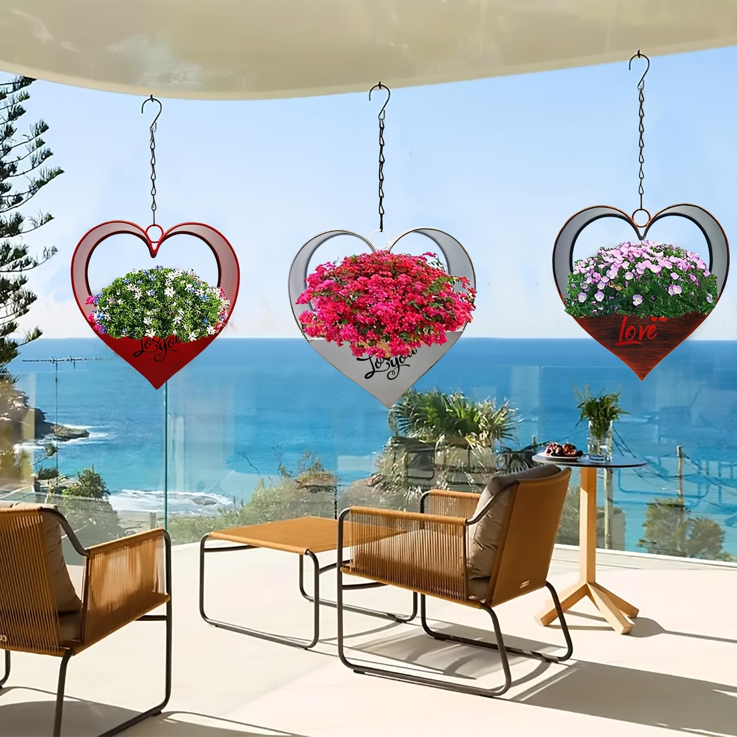 Hjärtformad Blomkruka - 48cm - 3 Olika Färger - CC Krukan