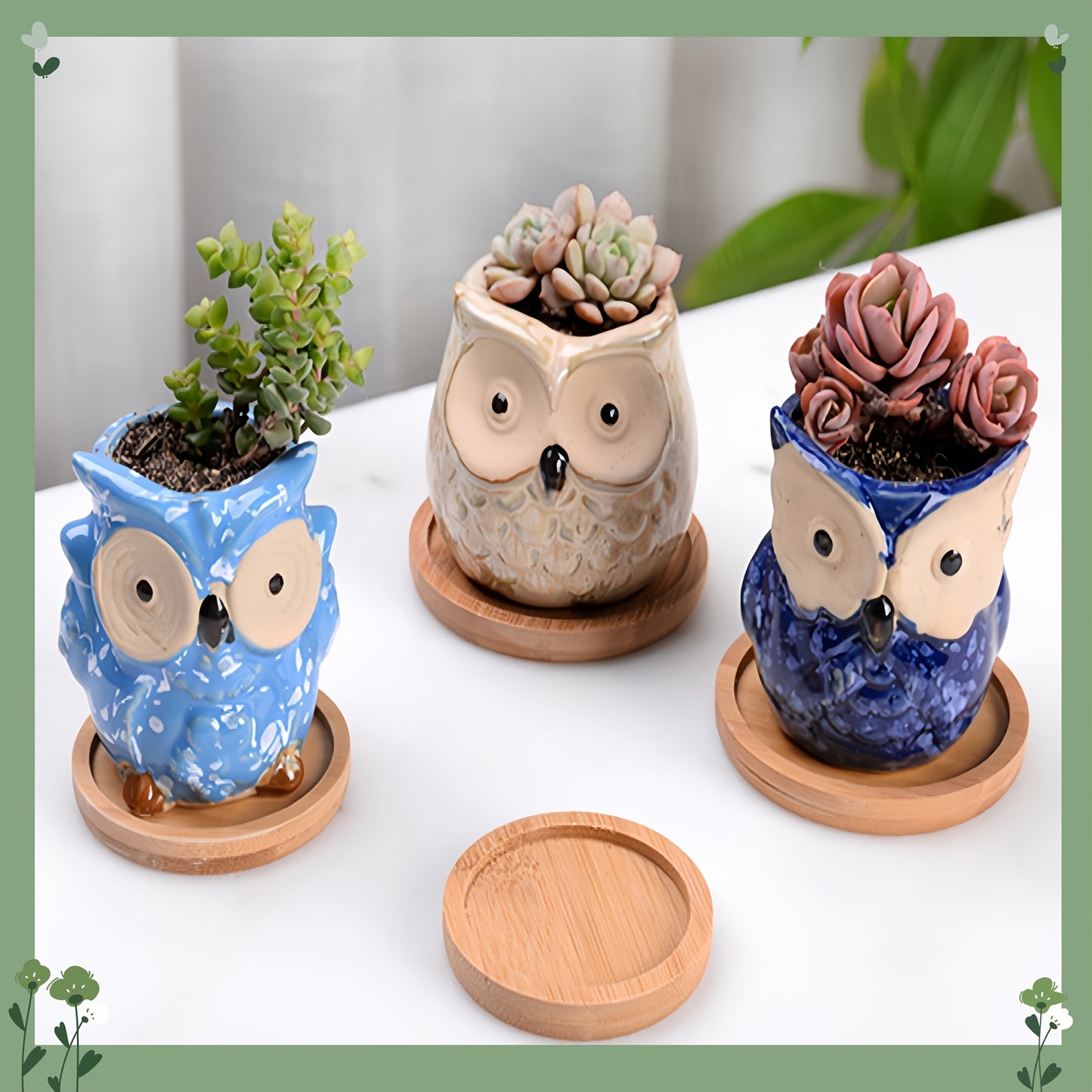 1pk-2/4/6st Blomkruks Fat - 6,5/7,5/8,5/9cm - CC Krukan