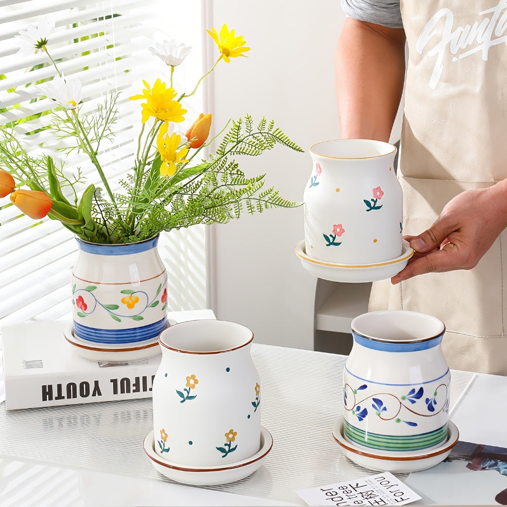 Blomkruka - 4 Olika Målningar