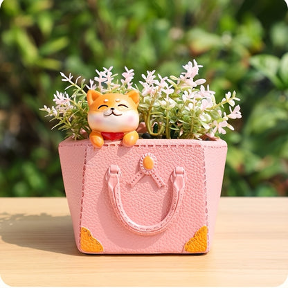 Hängade Gris, Katt, Panda & Hund i Blomkruka - 8,5cm - 4 Olika Modeller - CC Krukan
