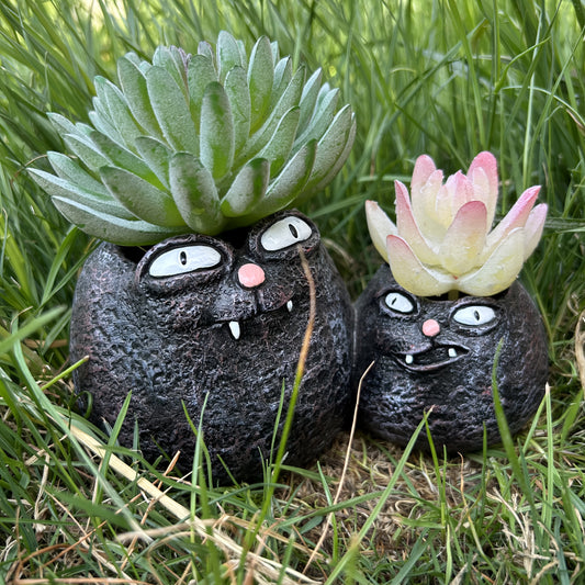 Katt Monster Blomkruka - 9cm - CC Krukan