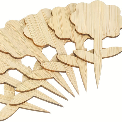 1pk-20st Trä Etiketter - 10cm - CC Krukan